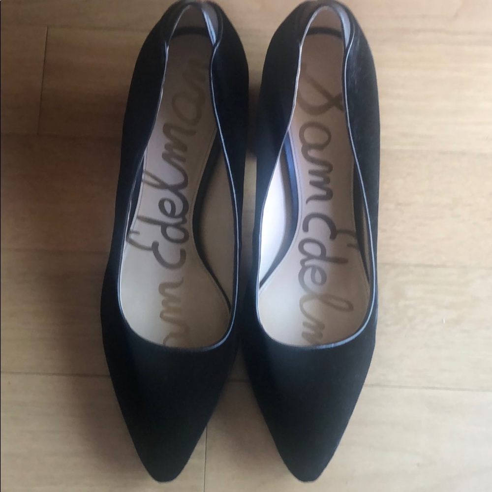 Sam Edelman Suede block-heel pumps